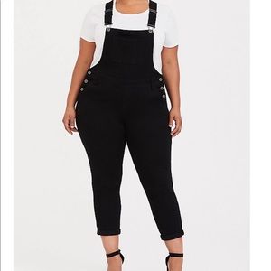 Black torrid overalls.